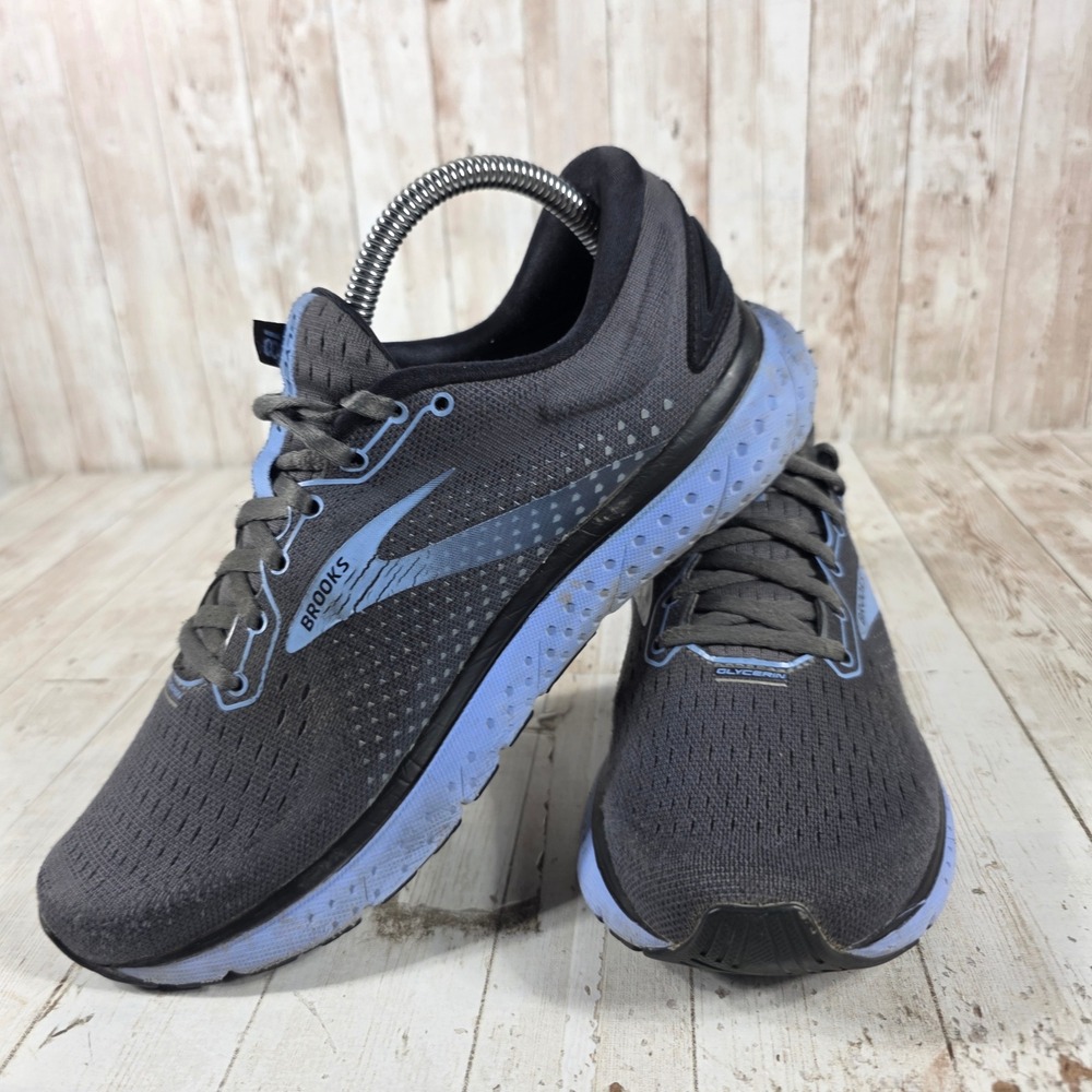 Brooks Glycerin 18 Womens 9 Running Shoes Grey Blue 1203171B050 Max Cushion - Picture 5 of 8